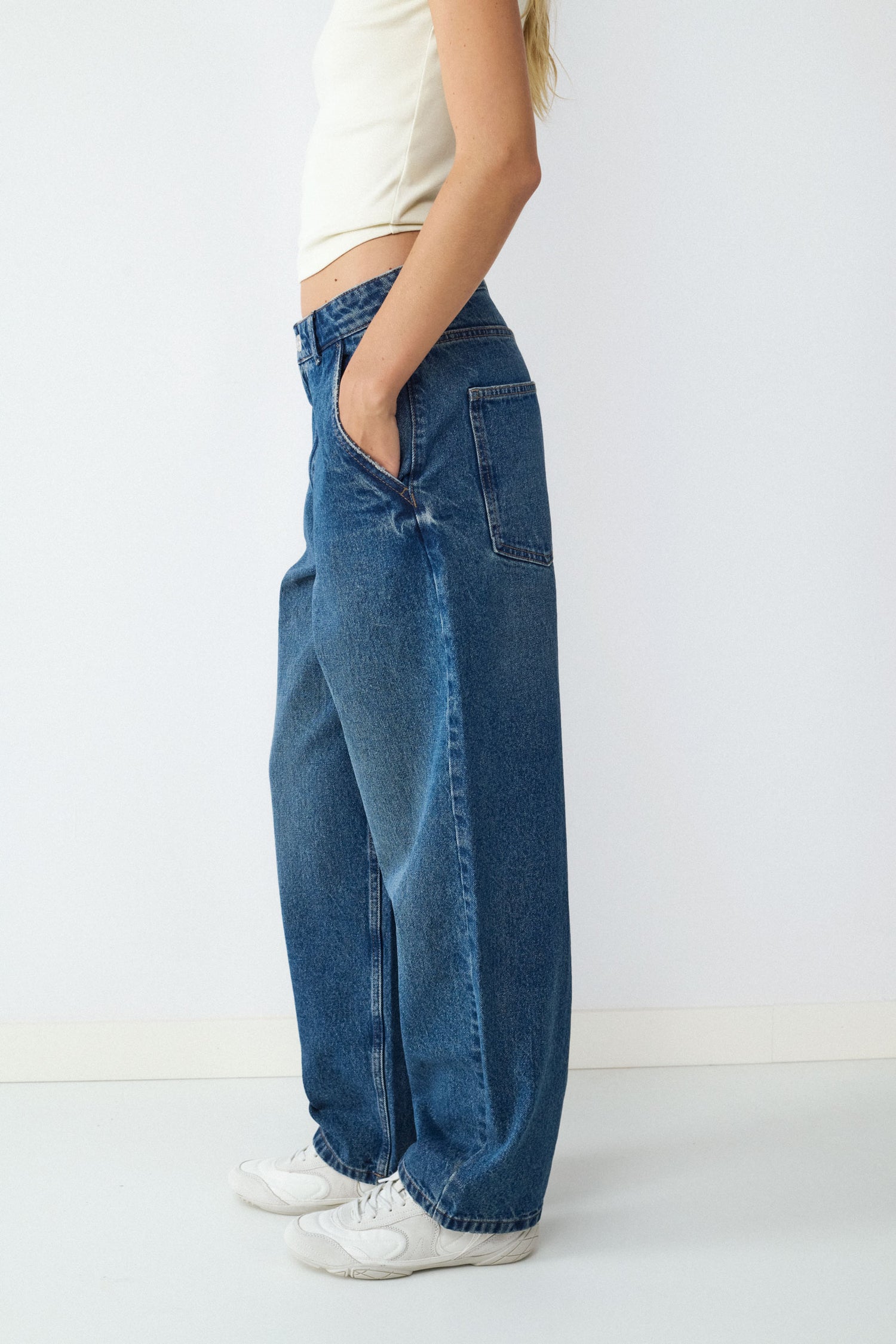 JEAN SKATER BMK - Vintage Dark Blue Denim