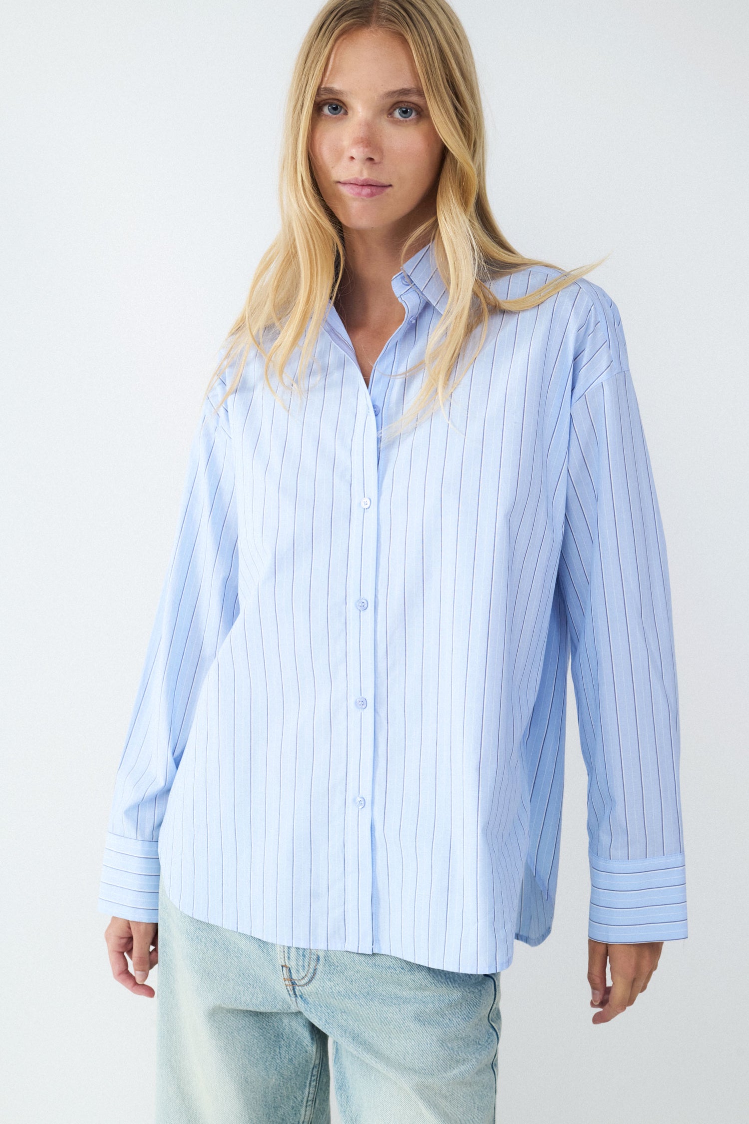 CAMISA BÁSICA POPELÍN BMK - Baby Blue