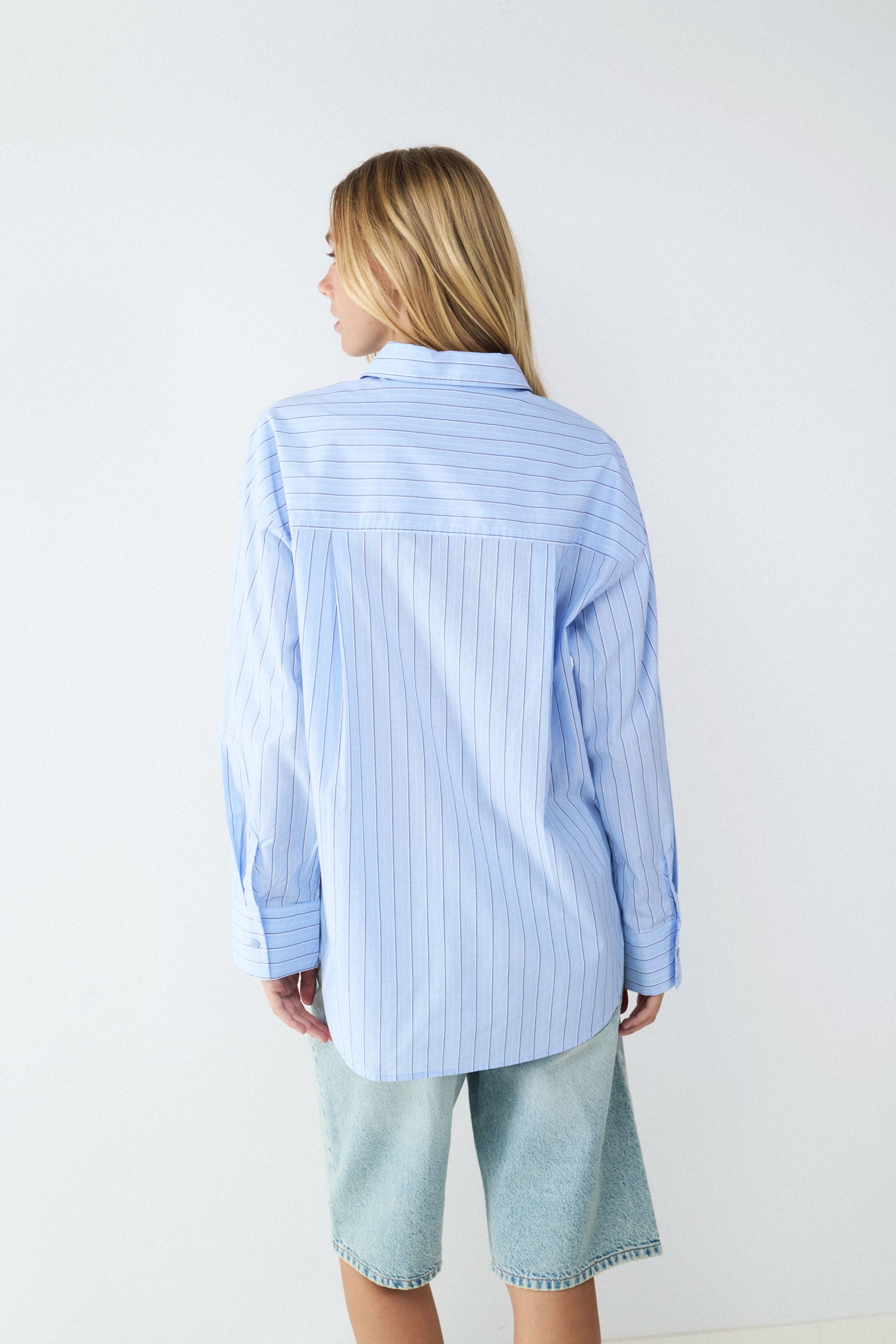 CAMISA BÁSICA POPELÍN BMK - Baby Blue