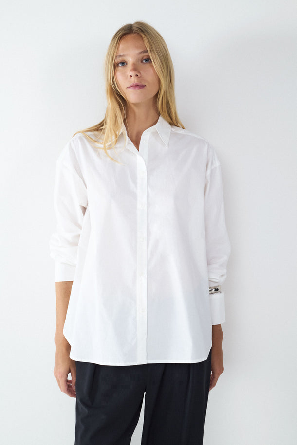 Product CAMISA BÁSICA POPELÍN BMK - White - Image 3