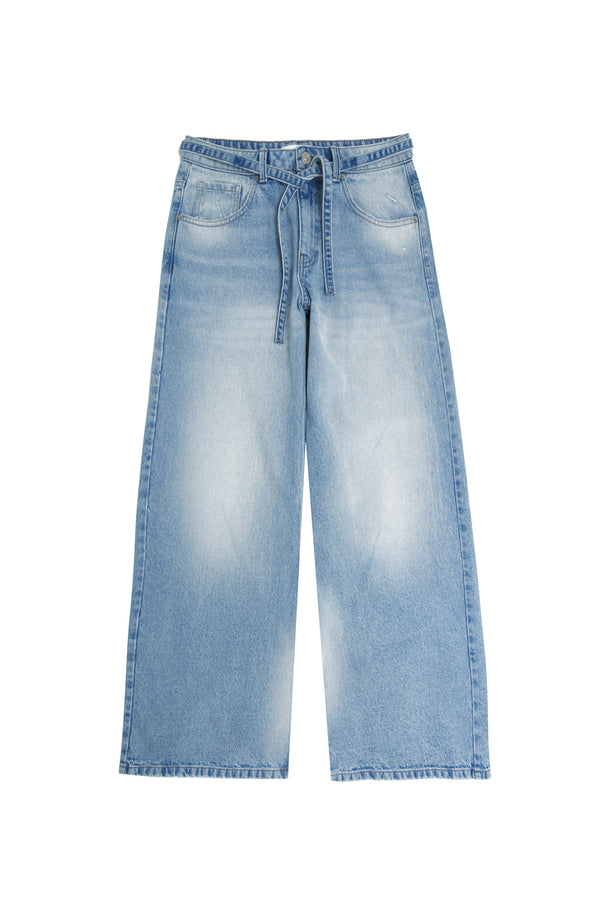 Product JEAN WIDE LEG BMK - Light Medium Blue Denim - Image 4