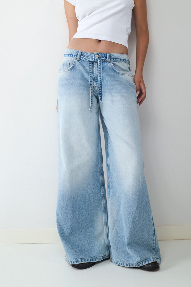 Product JEAN WIDE LEG BMK - Light Medium Blue Denim - Image 6