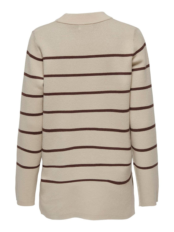 Product SWEATER MILA - Cement Stripes:CHICORY COFFEE - Image 2