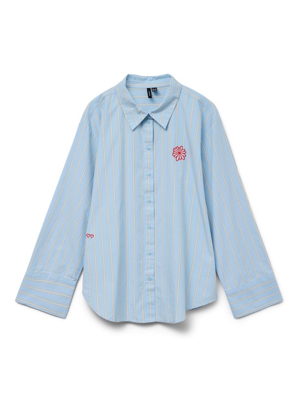 Product CAMISA RAYAS ARLO-Airy Blue Stripes:Cloud dancer/twill - Image 1