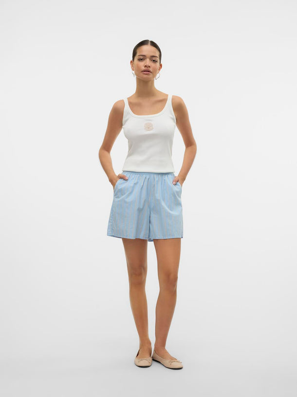 Product SHORT RAYAS ARLO-Airy Blue Stripes:Cloud dancer/twill - Image 4