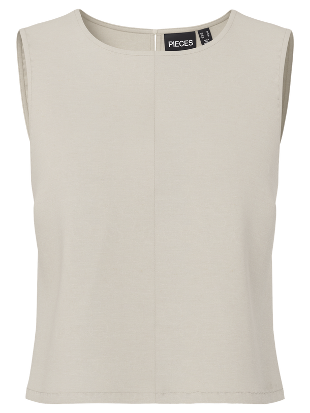 Product TOP DE LINO BUNNA-Oatmeal Detail:Contrast stitching - Image 1