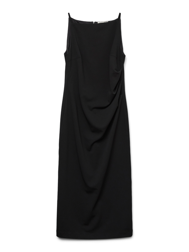 Product VESTIDO MIDI CON TAJO SAGE-Black - Image 4