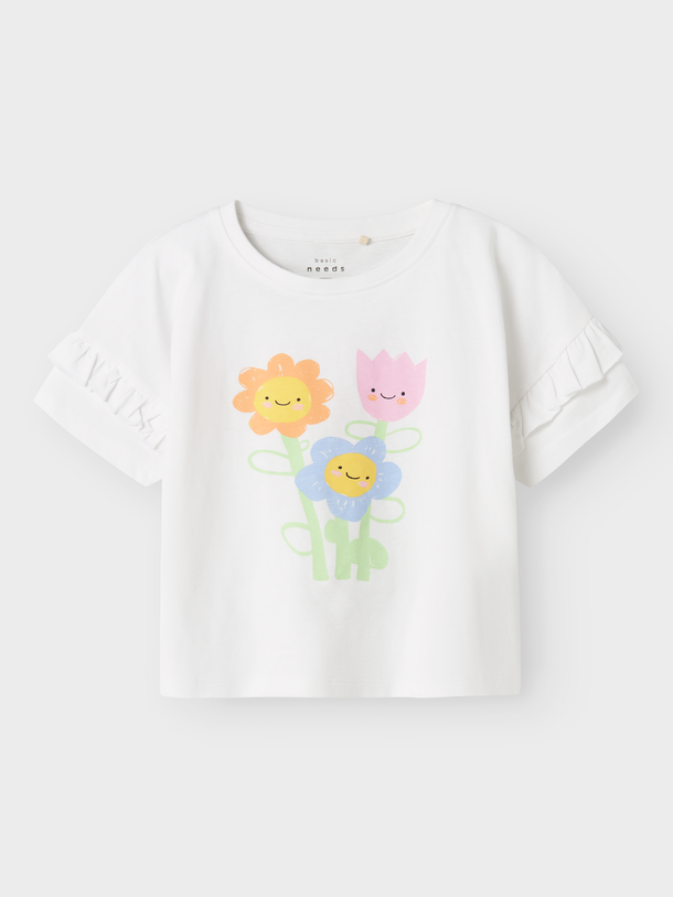 Product CAMISETA LENA-Bright White Print:FLOWERS - Image 1