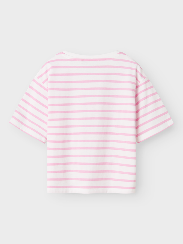 Product CAMISETA TANNI - Bright White Stripes:Pink Frosting - Image 4