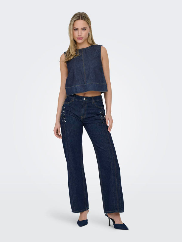 Product TOP DE DENIM SABRINA-Dark Blue Denim - Image 2
