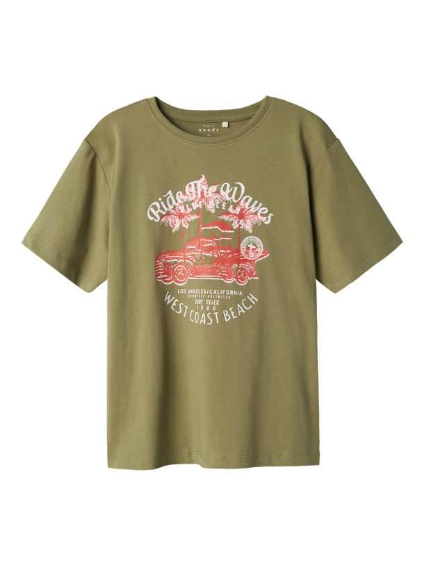 Product CAMISETA VAGNO - Oil Green Print:Ride The Waves - Image 3