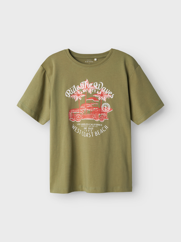 Product CAMISETA VAGNO - Oil Green Print:Ride The Waves - Image 1