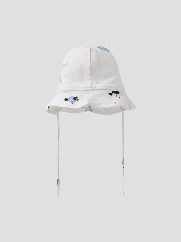 Product GORRO ANDORA-Bright White AOP:Birds - Image 1