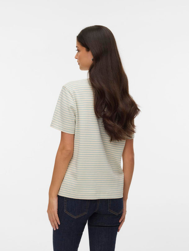 Product CAMISETA RAYAS NAIMA-Birch Stripes:Gray Mist - Image 2