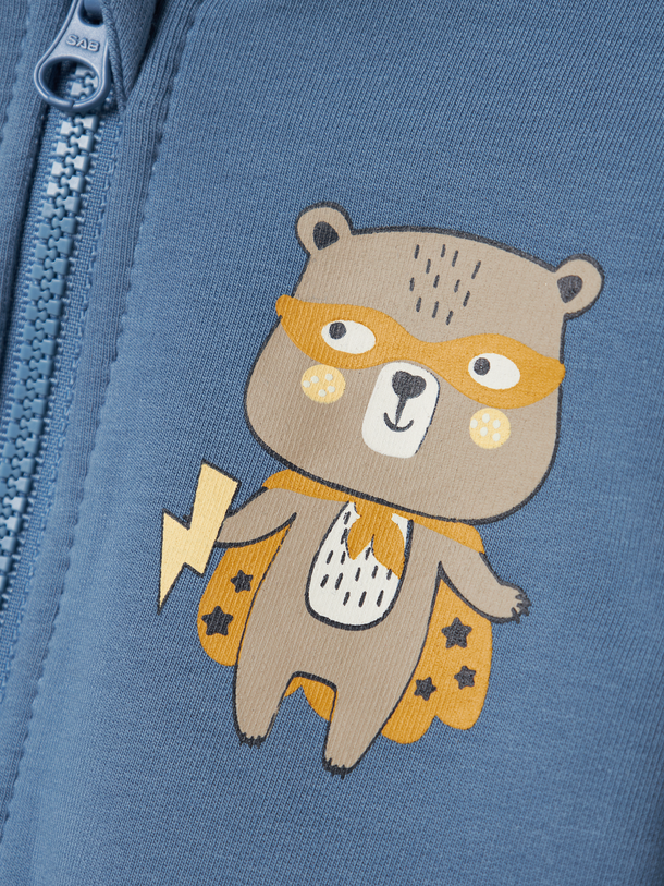 Product CARDIGAN VONNE - Coronet Blue Print:HERO BEAR - Image 2