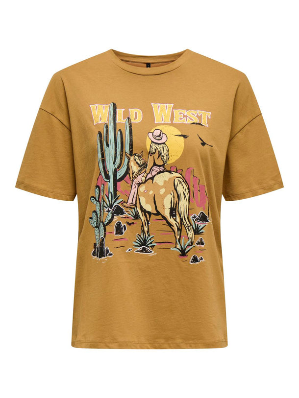 Product CAMISETA STACEY - Bone Brown Print:Wild west - Image 2