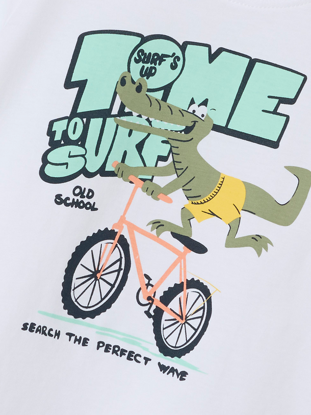Product CAMISETA VICTOR - Bright White Print:Time To Surf - Image 2
