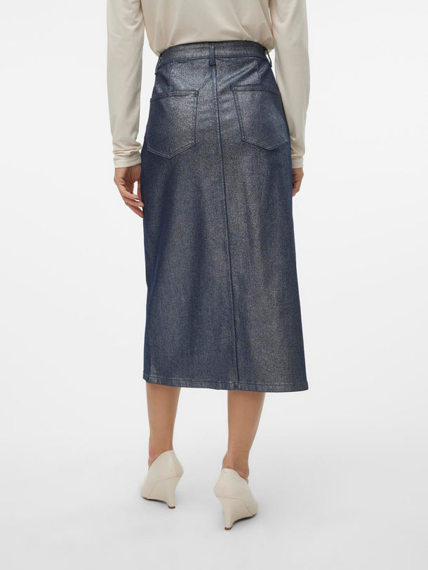 Product FALDA VERI - Medium Blue Denim Detail:SILVER COATING - Image 3