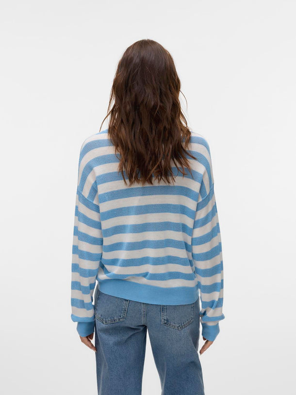 Product SWEATER NEWLEXSUN - Airy Blue Detail:W. SNOW WHITE - Image 2