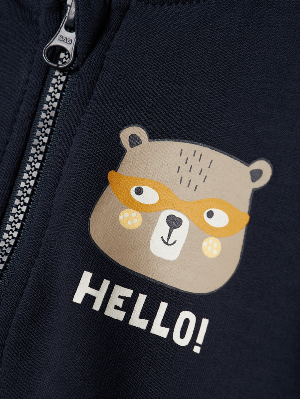 Product CARDIGAN VONNE - Dark Sapphire Print:HELLO - Image 2