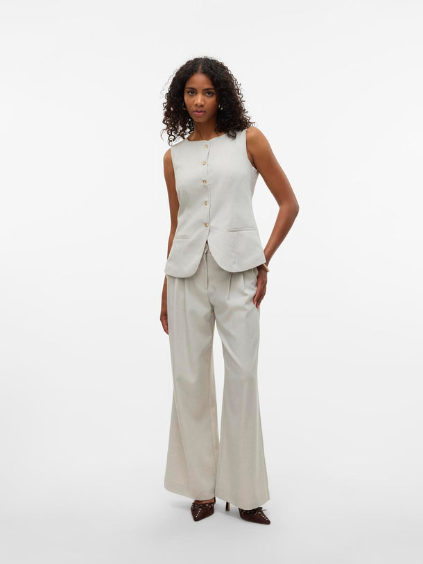 Product PANTALÓN DE LINO MIKELA-Birch Detail:MELANGE AS SAMPLE - Image 7