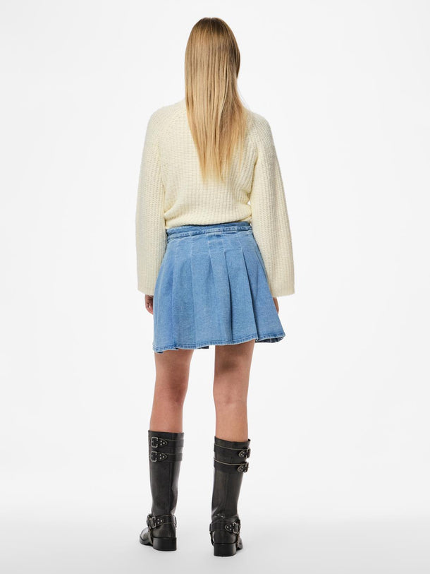 Product POLLERA DENIM TIRO ALTO ILJE-Light Blue Denim - Image 5