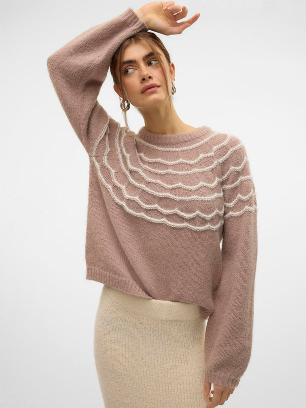 Product SWEATER CHARMAINE - Silver Mink Detail:W. BIRCH - Image 5
