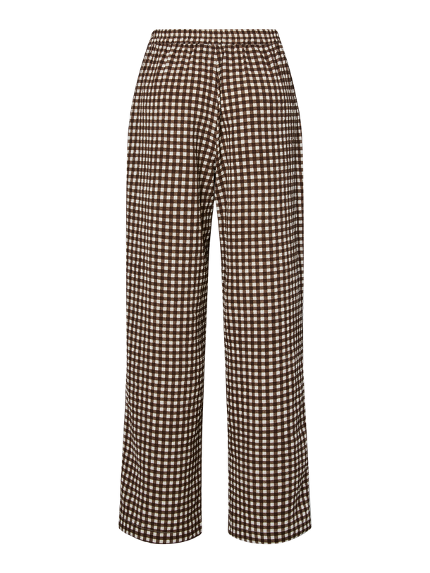 Product PANTALON DULLIE - Chicory Coffee Checks:White - Image 5
