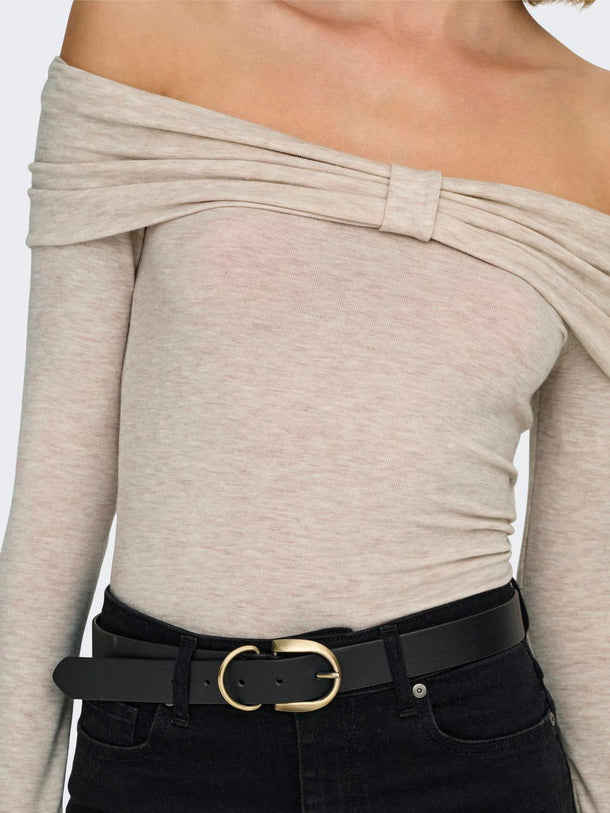 Product TOP FAYOLA - Oatmeal Detail:MELANGE - Image 6