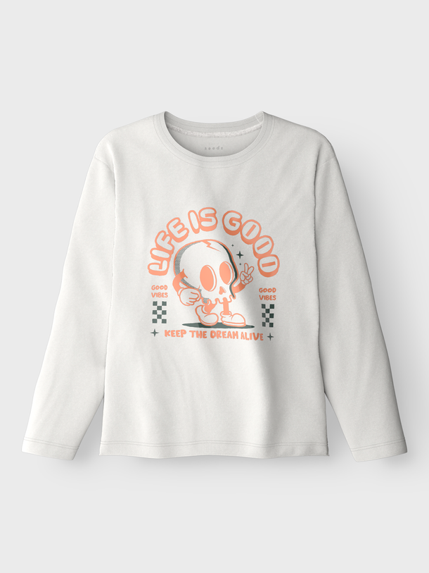 Product CAMISETA VAGNO-Cloud Dancer Print:Life Is Good - Image 1