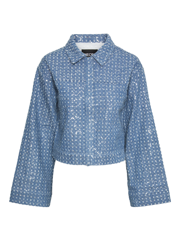 Product CHAQUETA NAOMI - Medium Blue Denim Detail:SEQUINS - Image 4