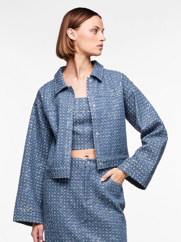 Product CHAQUETA NAOMI - Medium Blue Denim Detail:SEQUINS - Image 1
