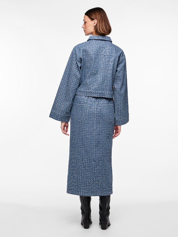 Product CHAQUETA NAOMI - Medium Blue Denim Detail:SEQUINS - Image 3