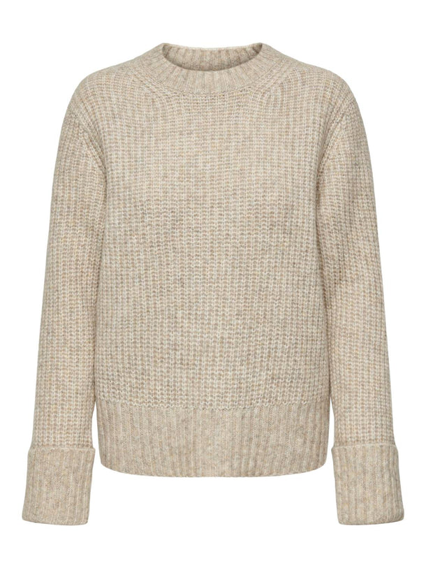 Product SWEATER SILJA - Oatmeal Detail:MELANGE - Image 1