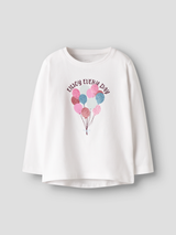Bright White Print:Balloons