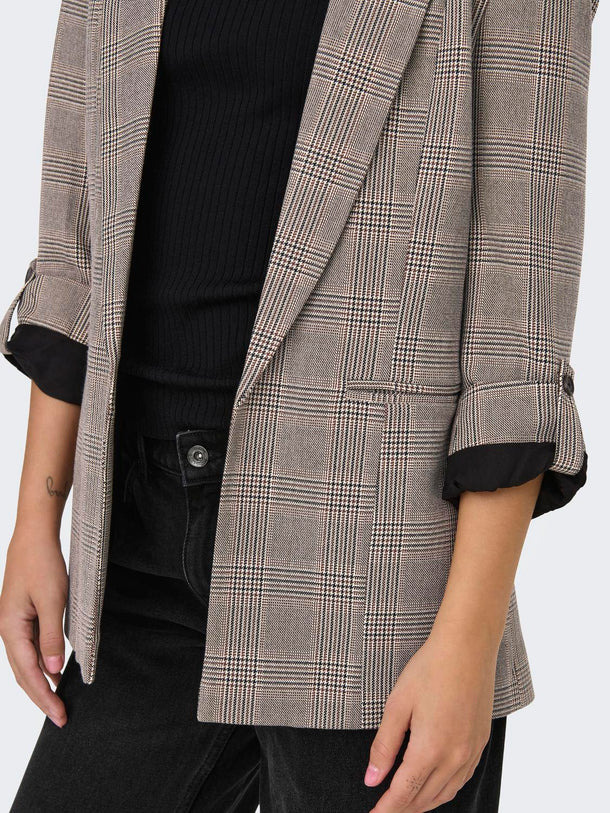Product BLAZER KAYLE - Birch Checks:TOASTED COCONUT AND NIGHT SKY - Image 7