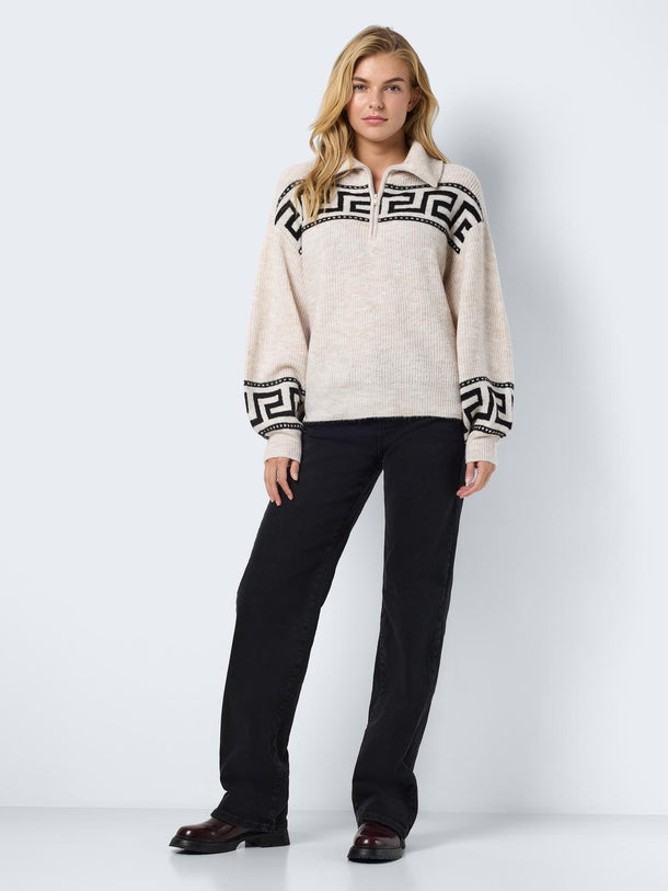 Product SWEATER BALA - Birch Detail:MELANGE W. BLACK PATTERN - Image 4