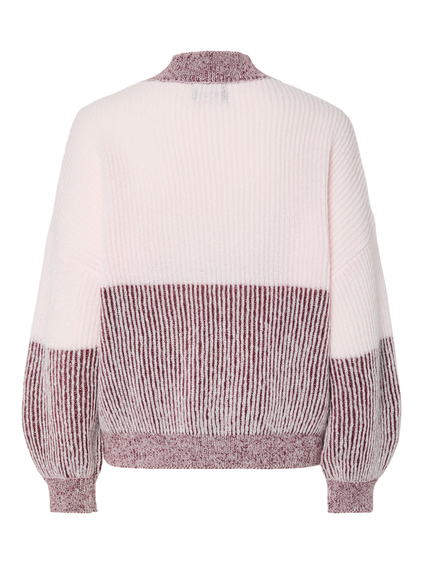 Product SWEATER NELLA - Tawny Port Detail:Pink-a-boo colorblock - Image 5