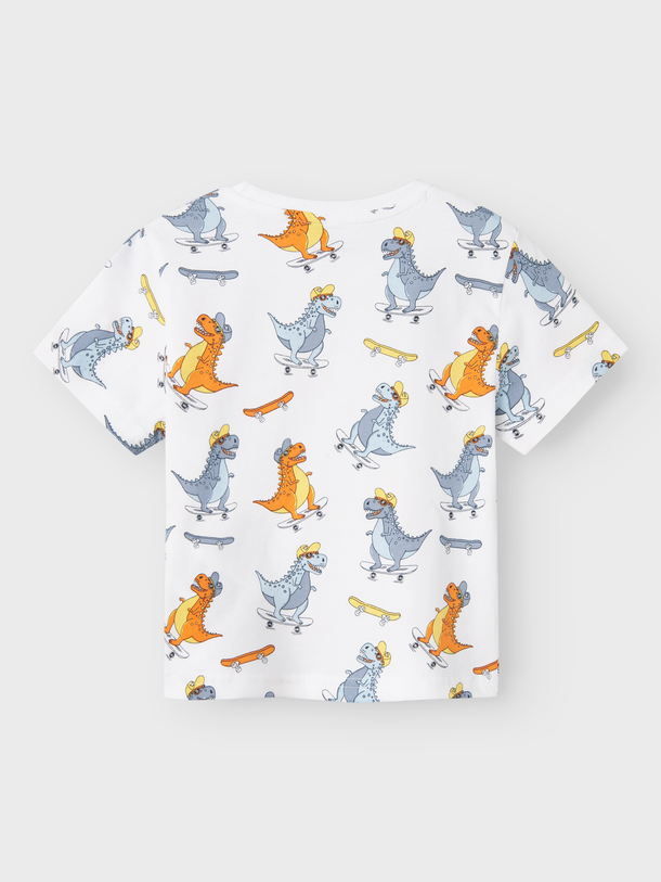 Product CAMISETA VALTHER - Bright White AOP:Dinosaur - Image 4
