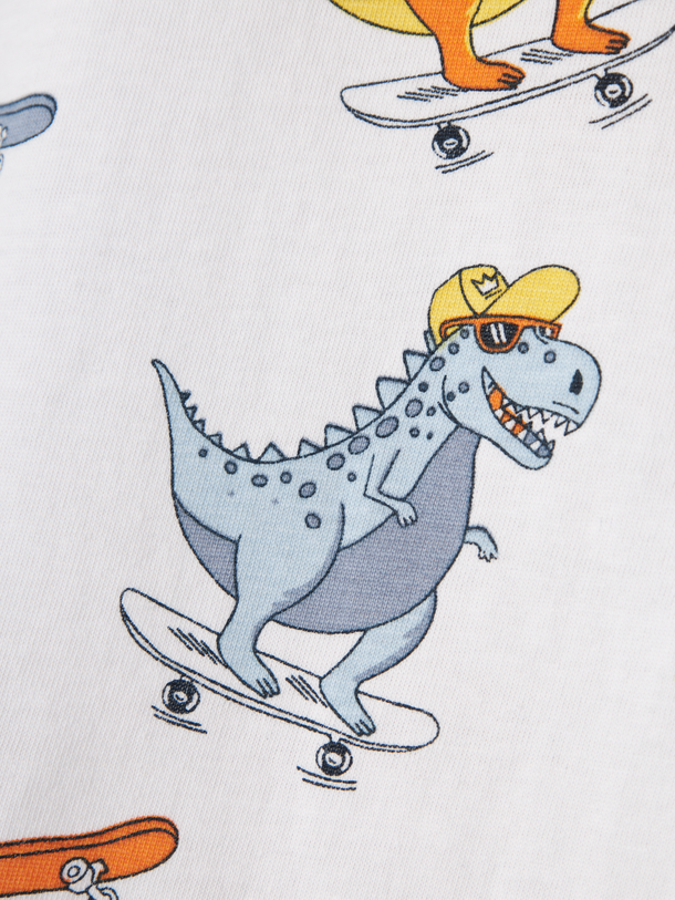 Product CAMISETA VALTHER - Bright White AOP:Dinosaur - Image 2