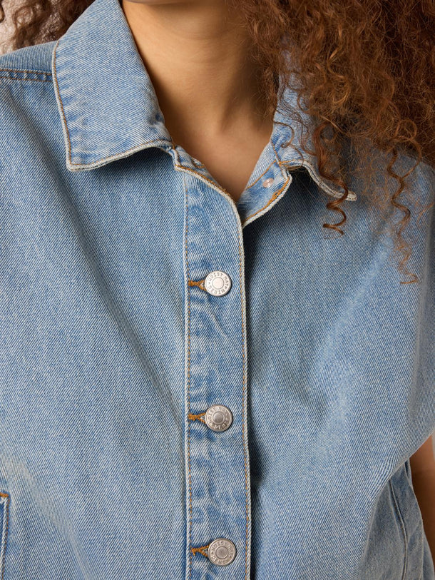 Product CHALECO BOMBER DENIM ELSIE-Light Blue Denim - Image 6