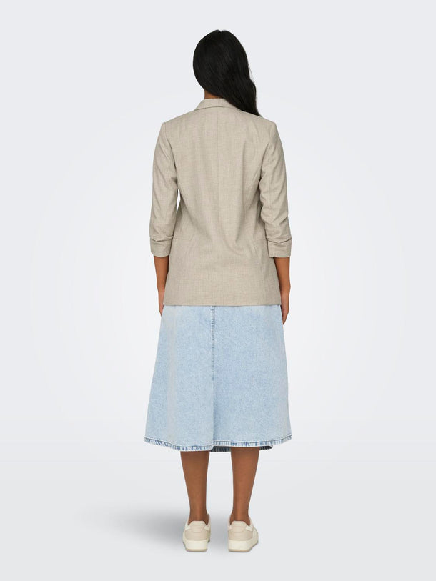 Product BLAZER REGULAR LELLY-White Pepper Detail:MELANGE - Image 7