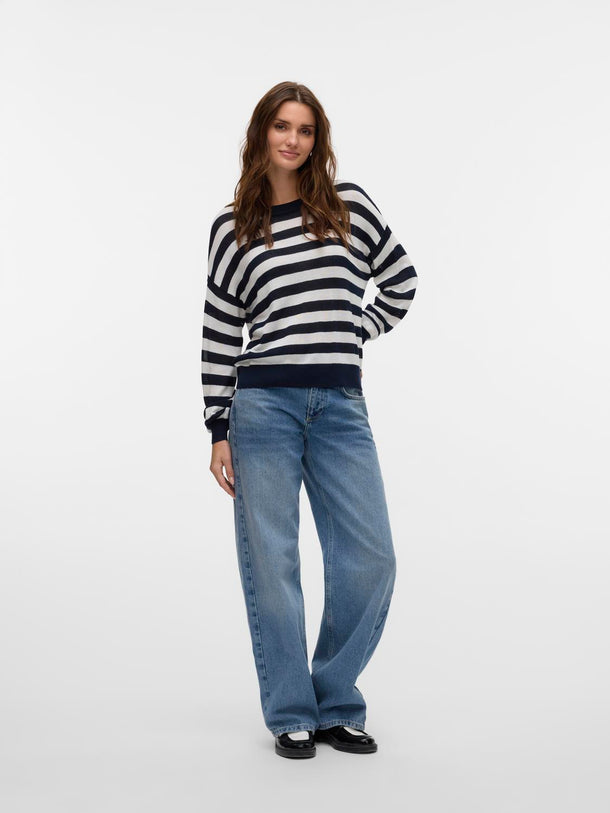 Product SWEATER NEWLEXSUN - Navy Blazer Detail:W. SNOW WHITE - Image 1