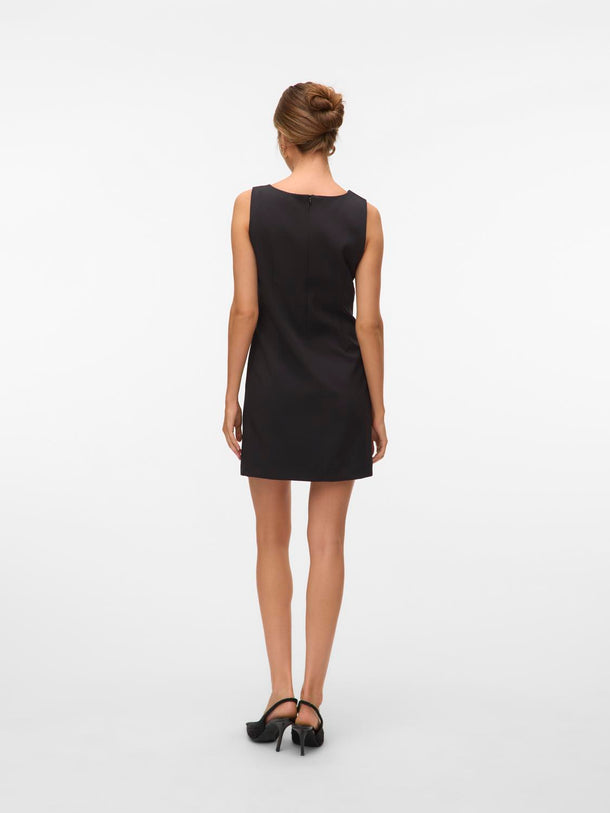 Product VESTIDO MINI CON CUELLO REDONDO IKKE-Black - Image 3
