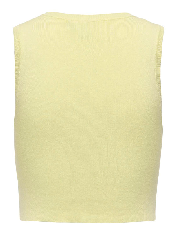 Product TOP ACANALADO CON CUELLO REDONDO ANTONIA-Wax Yellow - Image 3