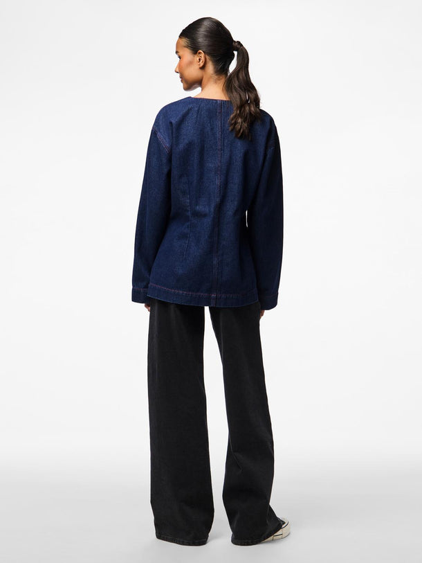 Product CAMISA DEMI - Blue Indigo Detail:Red stitching - Image 2