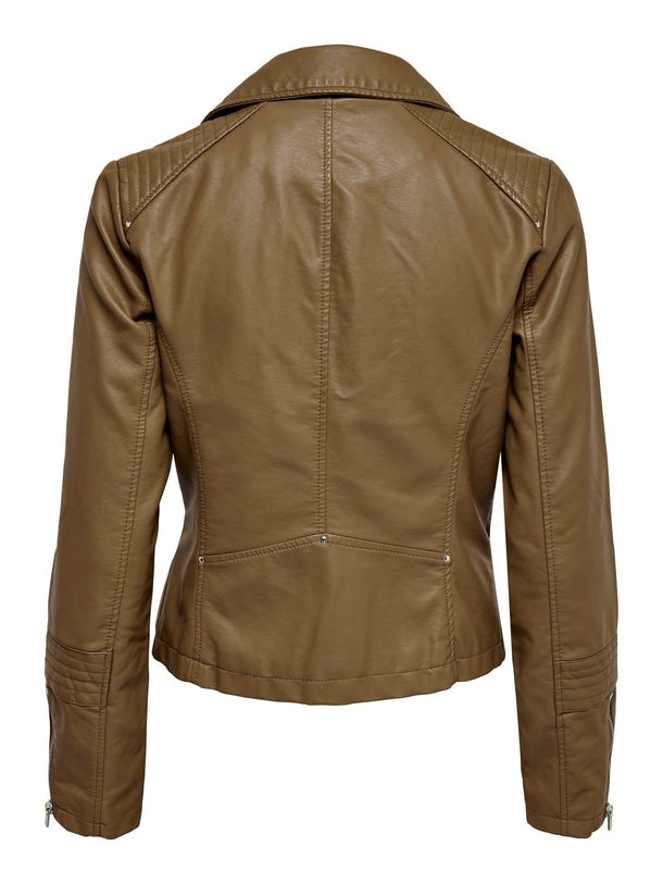 Product CHAQUETA GEMMA CLÁSICA EFECTO PIEL - Cognac - Image 12