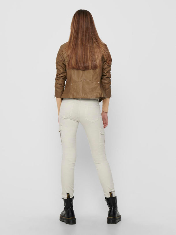 Product CHAQUETA GEMMA CLÁSICA EFECTO PIEL - Cognac - Image 5