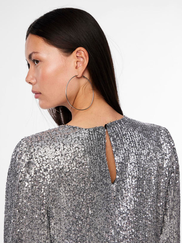 Product VESTIDO NIRI  - Silver Detail:SEQUINS - Image 6