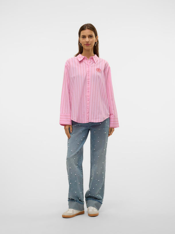 Product CAMISA RAYAS ARLO-Bonbon Stripes:Fiery red/cloud dancer - Image 5